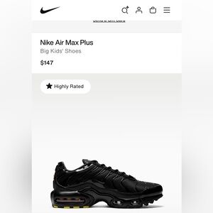 Nike Air Max Plus Black Sneakers